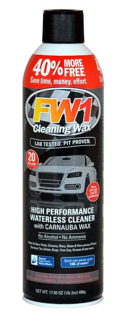 FW1 Wash & Wax Waterless Polish with Carnauba 17.50oz (3 Pack) 