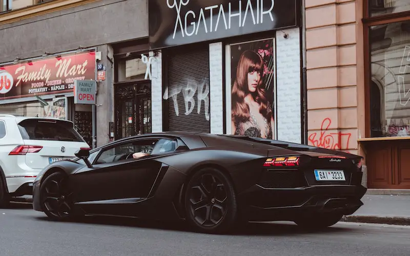 Matte black car