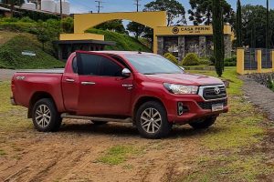 Red Toyota Hilux